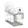 WENKO 2329100 - Astioiden kuivausteline DUO 21x33 cm ruostumaton teräs/hopea