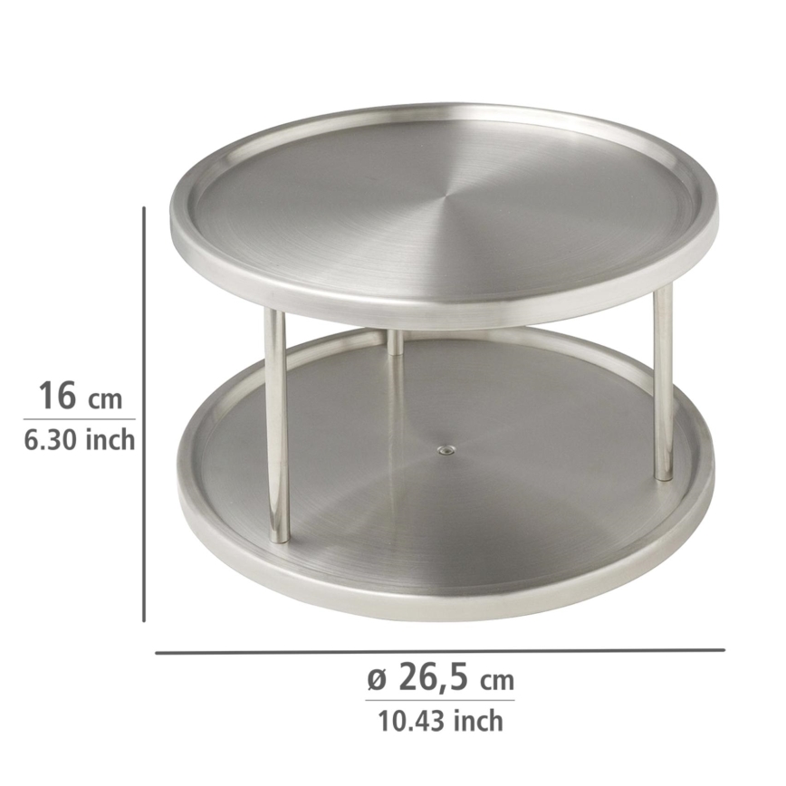WENKO 2335100 - Karuselli CABINET CAROUSEL 26,5x15,5 cm ruostumaton teräs/hopea