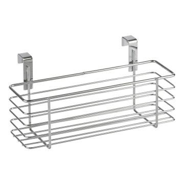 WENKO 2344100 - SLIM-kori 24x11,5 cm kiiltävä kromi/musta