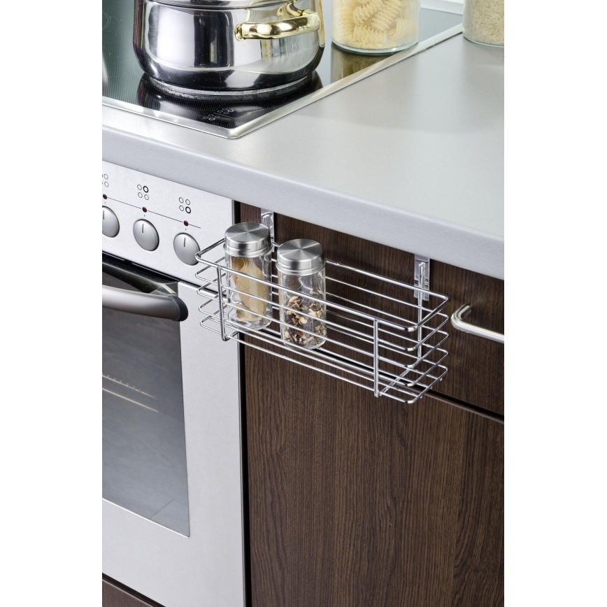 WENKO 2344100 - SLIM-kori 24x11,5 cm kiiltävä kromi/musta