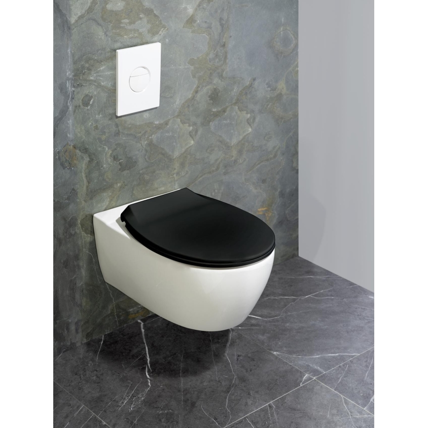 WENKO 23443100 - WC-istuin KOS 44x37 cm musta