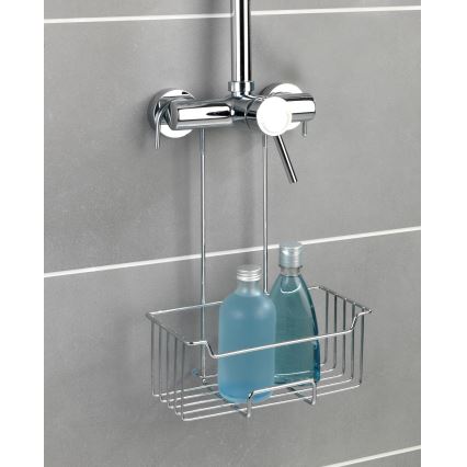 WENKO 23499100 - Suihkuhylly MILO 25x36 cm ruostumaton teräs/hopeanvärinen/kirkas