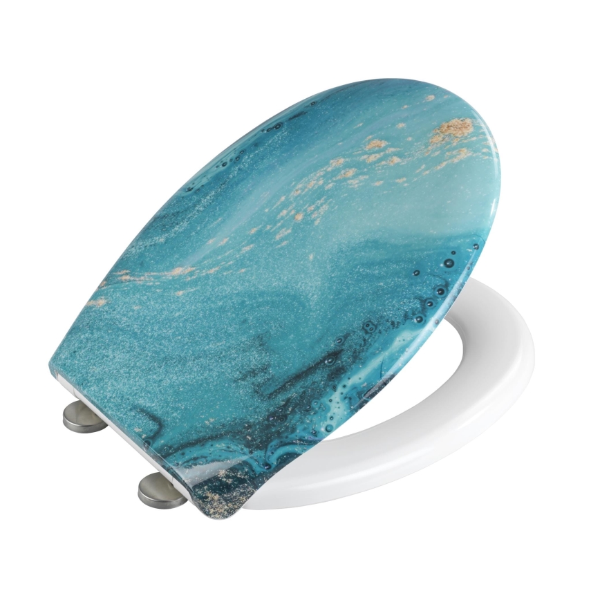 WENKO 23571100-WC WC-istuin 300/350 KG 44,5x37 cm monivärinen/hopeanvärinen