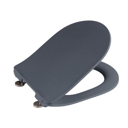 WENKO 23828100-WC WC-istuin SEDILO 45,2x36,2 cm harmaa/hopea