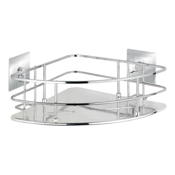 WENKO 23856800-Hylly TURBO-LOC QUADRO ED. 27,5x19,3 cm ruostumaton teräs/kiiltävä kromi