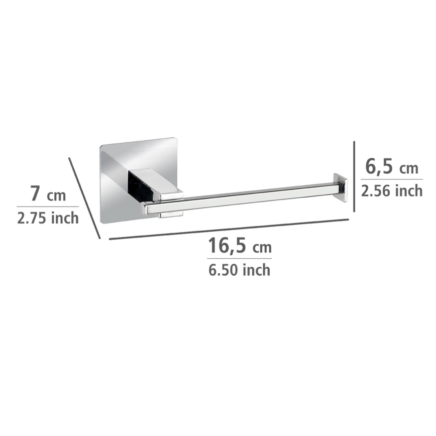 WENKO 23859800 - TURBO-LOC QUADRO ED WC-paperiteline 16,5x6,5 cm ruostumaton teräs