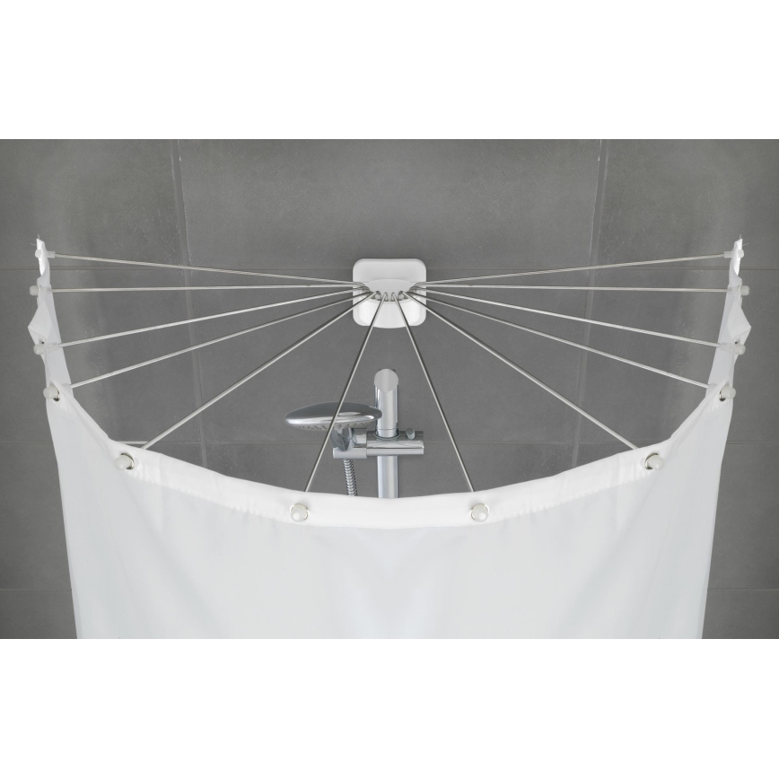 WENKO 23863100 - Suihkuteline 96x72 cm ruostumaton teräs/valkoinen