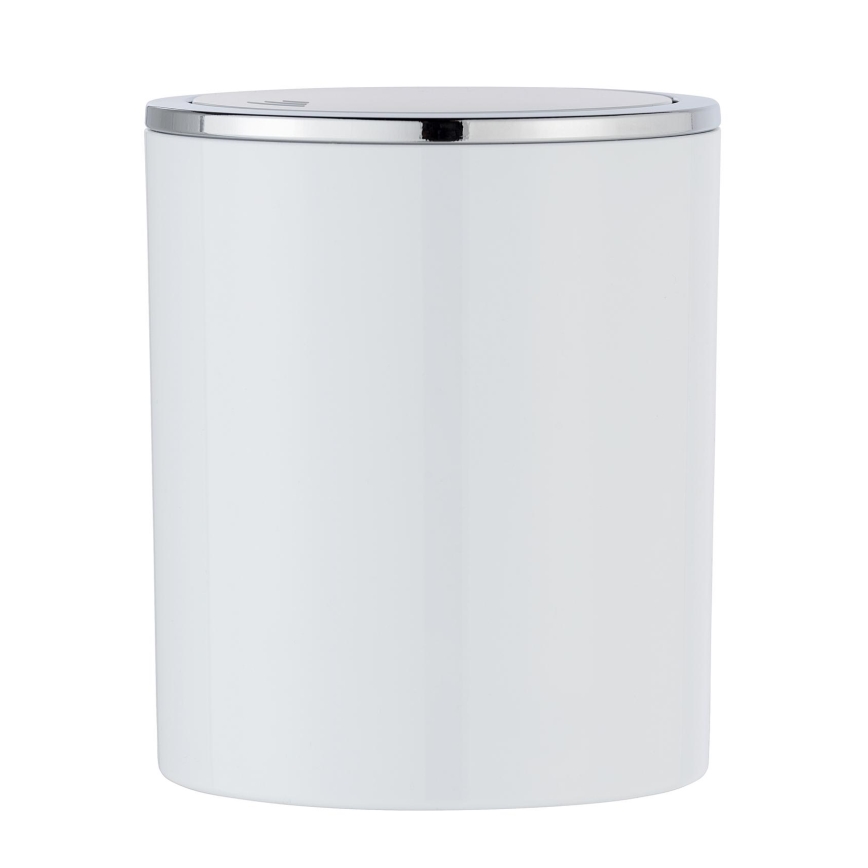 WENKO 23930100 - INCA-kori 14x16,8 cm valkoinen/kiiltävä kromi