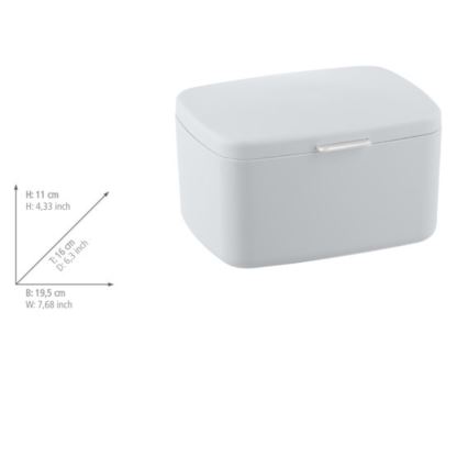 WENKO 23960100 - Box BARCELONA 19,5x16 cm valkoinen/kiiltävä kromi