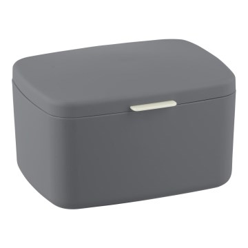 WENKO 23981100 - Laatikko BARCELONA 19,5x16 cm antrasiitti/kiiltävä kromi