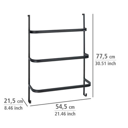 WENKO 24026100 - Pyyheteline IRPINIA 54,5x77,5 cm musta