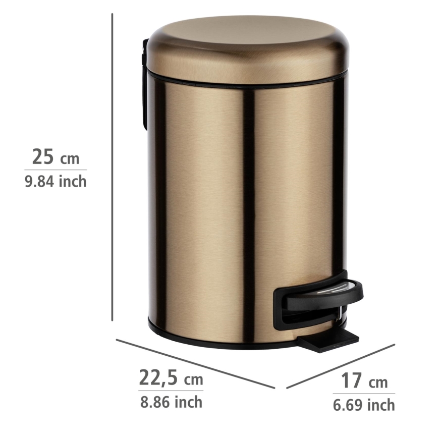 WENKO 24036100 - Kori LEMAN 17x25 cm ruostumaton teräs/kupari/musta