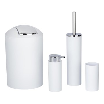 WENKO 24077800 - CALVO-setti 6,5 x 13 cm valkoinen/kiiltävä kromi