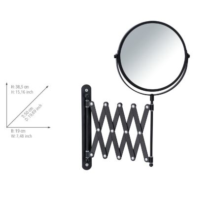 WENKO 24100100 - Peili EXCLUSIVE 219x373,9 cm musta