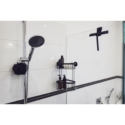 WENKO 24171100 - Suihkukaavin MOLA 21x24,5 cm ruostumaton teräs/musta