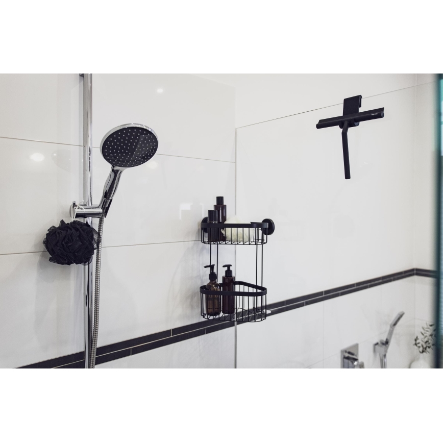 WENKO 24171100 - Suihkukaavin MOLA 21x24,5 cm ruostumaton teräs/musta