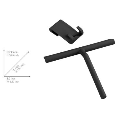 WENKO 24171100 - Suihkukaavin MOLA 21x24,5 cm ruostumaton teräs/musta