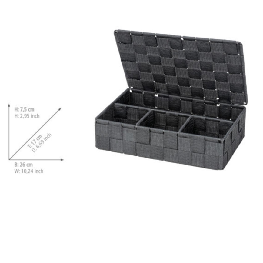 WENKO 24223100 - Kori ADRIA 26x17 cm harmaa/antrasiitti