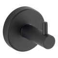 WENKO 24232100-Koukku BOSIO BLACK 5,5x5,5 cm ruostumaton teräs/hopea