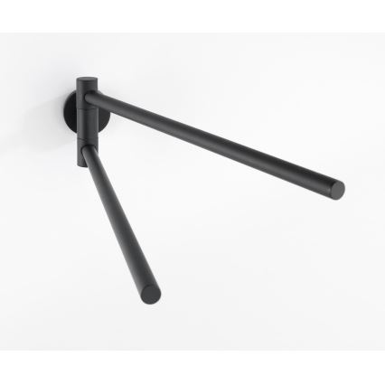 WENKO 24238100-Pyyheteline BOSIO BLACK 5,5x43 cm ruostumaton teräs/hopea