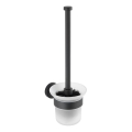 WENKO 24243100-WC WC-harja BOSIO BLACK 10x35 cm ruostumatonta terästä/hopea/satiinipinta