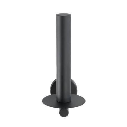 WENKO 24262100-WC-paperiteline BOSIO BLACK 8x18 cm ruostumaton teräs/hopeanvärinen