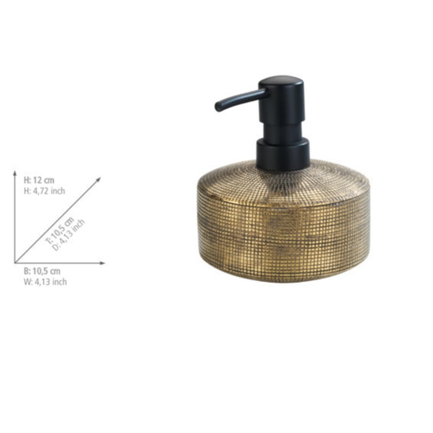 WENKO 24401100 - Saippua-annostelija RIVARA 400 ml kultainen