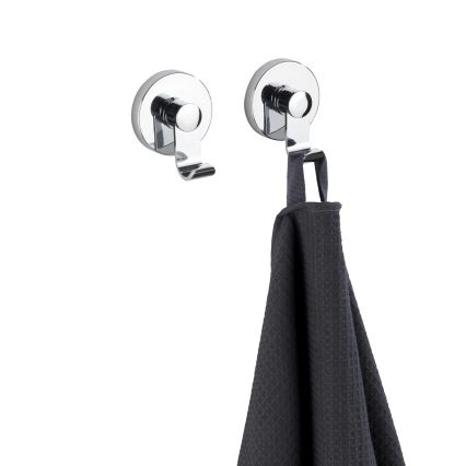 WENKO 24466100 VACUUM-LOC -koukku 6 x 7 cm kiiltävä kromi