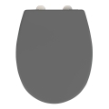 WENKO 24572100-WC WC-istuinkansi VORNO NEO 46x37 cm harmaa/hopea