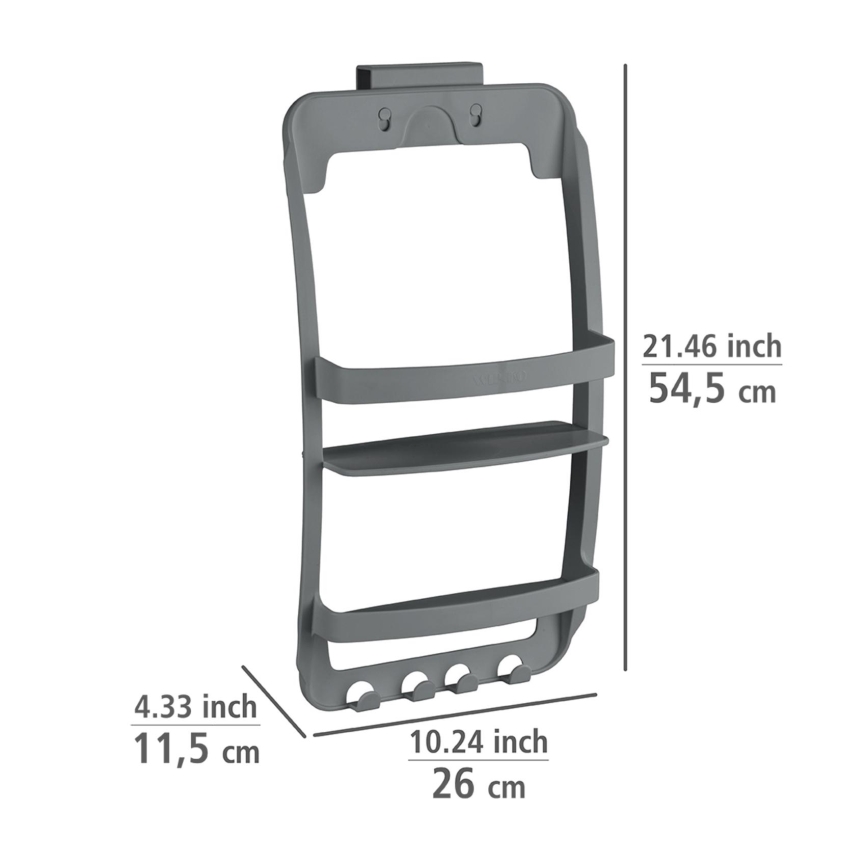 WENKO 24633100 - Hylly UNIVERSAL 26x54,5 cm antrasiitti