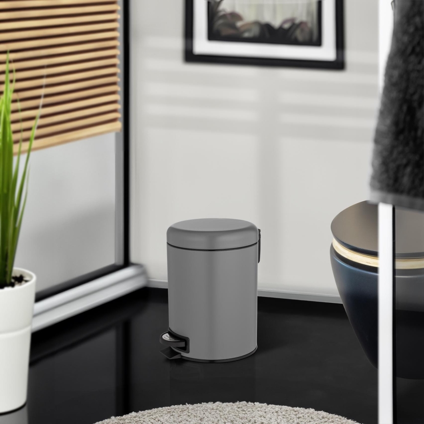 WENKO 24682100 - LEMAN-kori 21x24 cm harmaa/musta