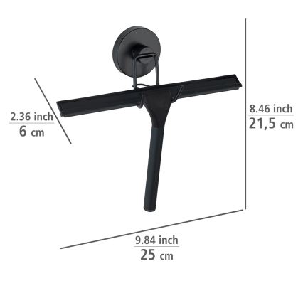 WENKO 24731100-Pyöreä VACUUM-LOC-suihkukaavin 24,5x25 cm musta