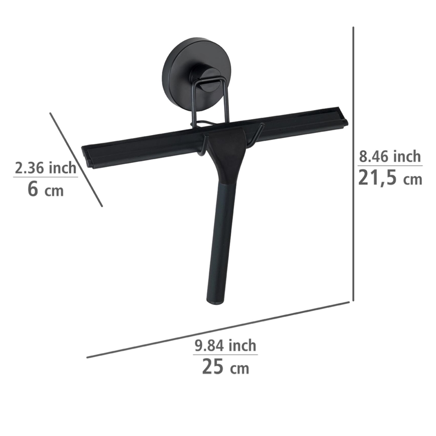 WENKO 24731100-Pyöreä VACUUM-LOC-suihkukaavin 24,5x25 cm musta