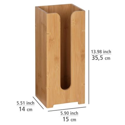 WENKO 24749100 - WC-paperiteline BAMBUSA 15x35,5 cm ruskea