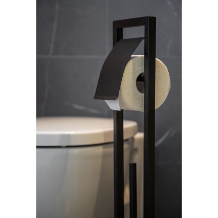 WENKO 24751100 - WC-setti BAMBUSA 18x72,5 cm musta/ruskea