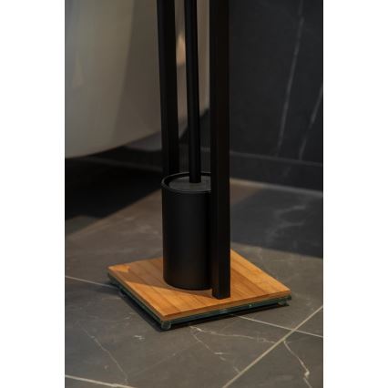 WENKO 24751100 - WC-setti BAMBUSA 18x72,5 cm musta/ruskea