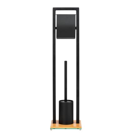 WENKO 24751100 - WC-setti BAMBUSA 18x72,5 cm musta/ruskea