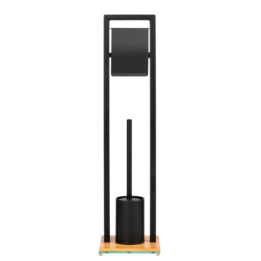 WENKO 24751100 - WC-setti BAMBUSA 18x72,5 cm musta/ruskea