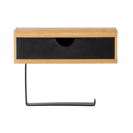 WENKO 24754100 - WC-paperiteline BAMBUSA 18,5x14 cm ruskea/musta