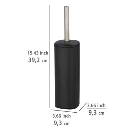 WENKO 24778100 - WC-harja ALASSIO 9,3x39,2 cm ruostumaton teräs/musta