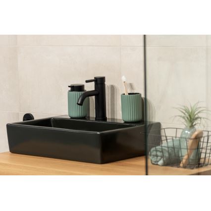 WENKO 24807100 - Saippua-annostelija BELLUNO 8x13,5 cm vihreä/musta