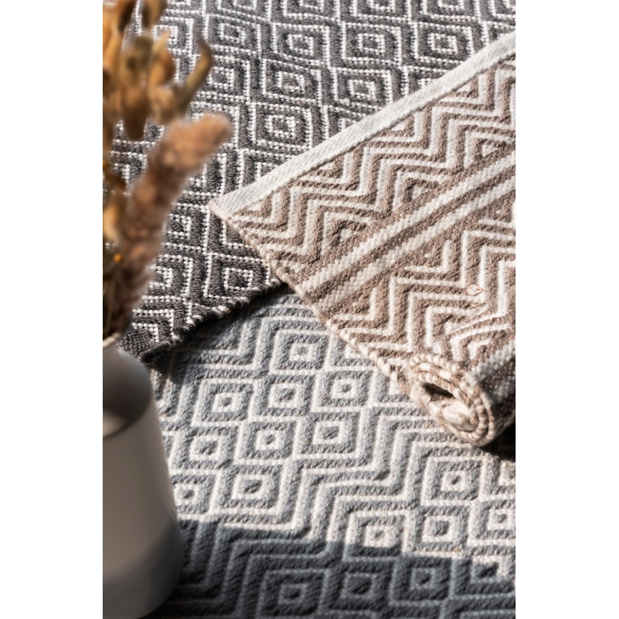 WENKO 24868100 - SHAKI-matto 50 x 80 cm, beige/valkoinen