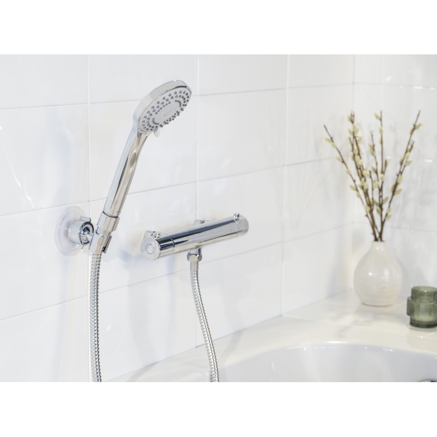 WENKO 24918100 - Suihkupää BASIC LINE 9,5 x 9,5 cm kiiltävä kromi/hopea