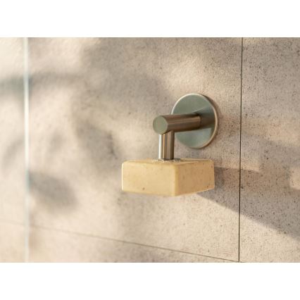 WENKO 24971100-Saippuateline TURBO-LOC 4,5x7 cm hopeanvärinen