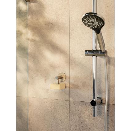 WENKO 24971100-Saippuateline TURBO-LOC 4,5x7 cm hopeanvärinen