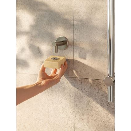 WENKO 24971100-Saippuateline TURBO-LOC 4,5x7 cm hopeanvärinen