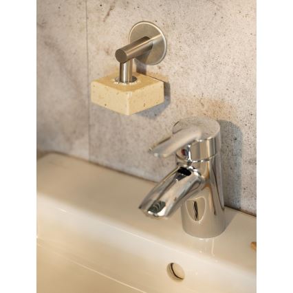 WENKO 24971100-Saippuateline TURBO-LOC 4,5x7 cm hopeanvärinen