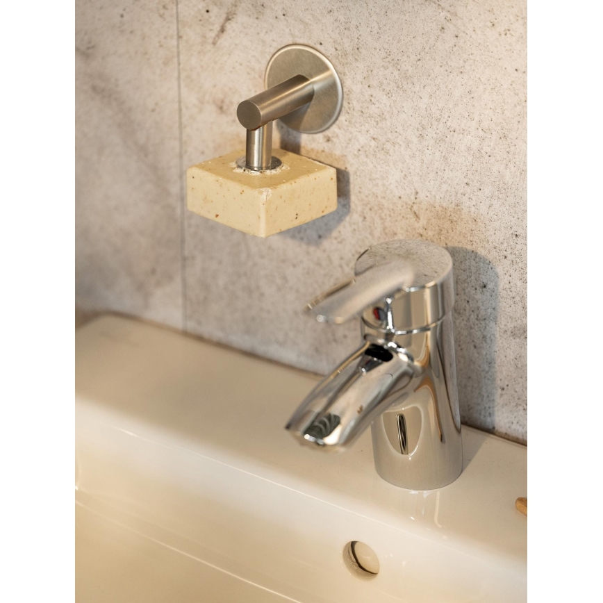 WENKO 24971100-Saippuateline TURBO-LOC 4,5x7 cm hopeanvärinen