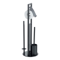 WENKO 24982800 - WC-setti RAVINA 20x70 cm ruostumaton teräs/musta