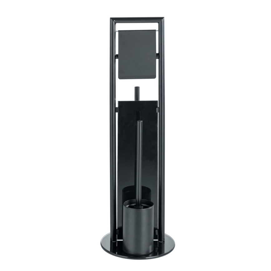 WENKO 24982800 - WC-setti RAVINA 20x70 cm ruostumaton teräs/musta